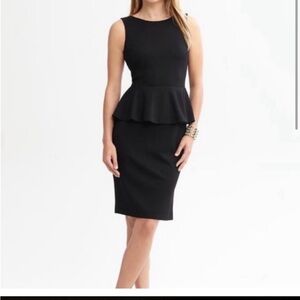 Banana Republic little black dress with peplum size 4